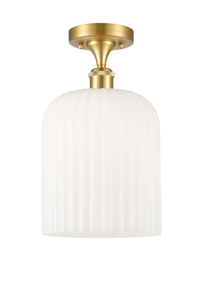 Edison Semi-Flush Mount Brushed Satin Nickel
