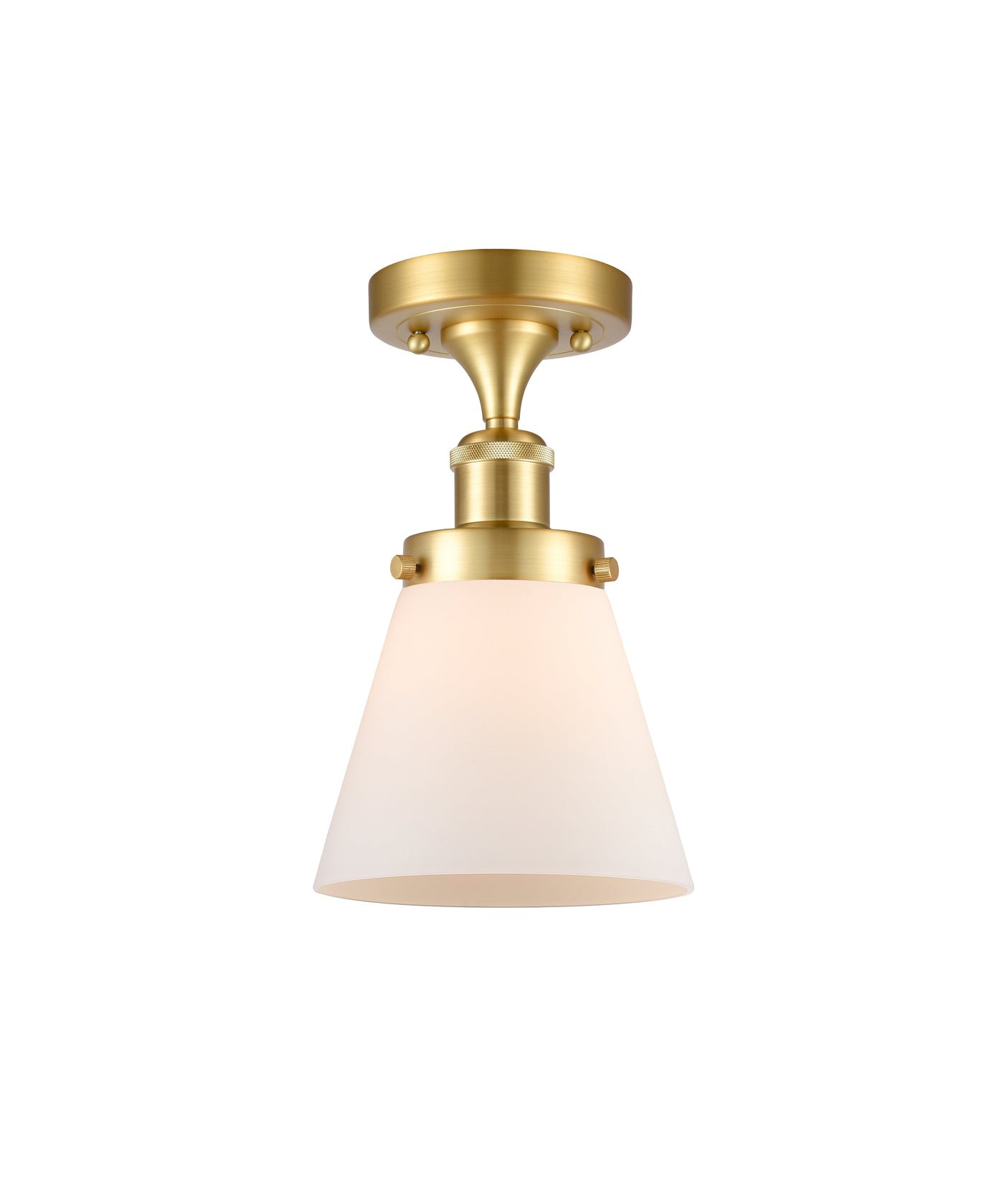 Edison Semi-Flush Mount Brushed Satin Nickel