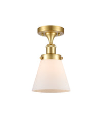 Edison Semi-Flush Mount Brushed Satin Nickel