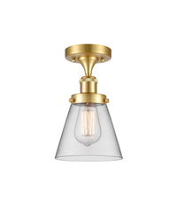 Edison Semi-Flush Mount Brushed Satin Nickel