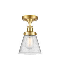 Edison Semi-Flush Mount Brushed Satin Nickel