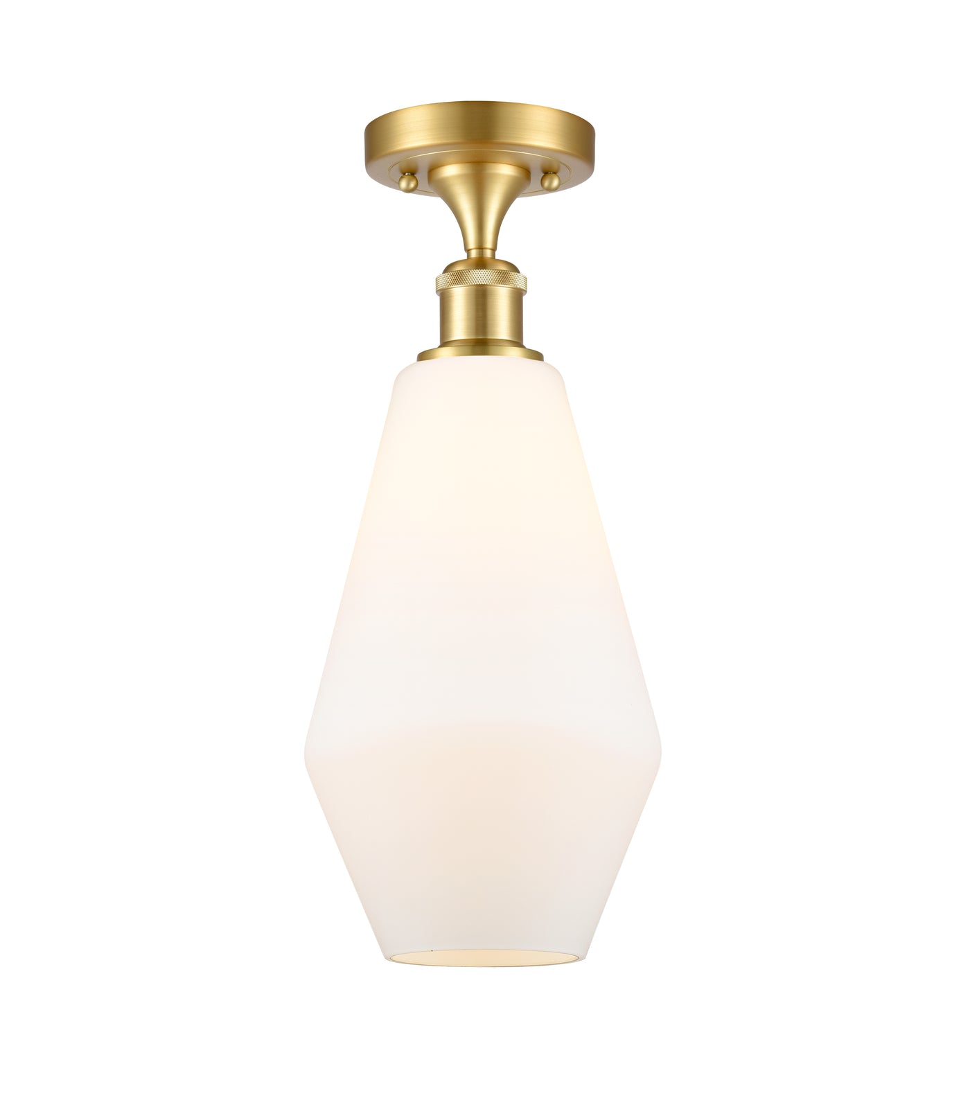 Edison Semi-Flush Mount Brushed Satin Nickel