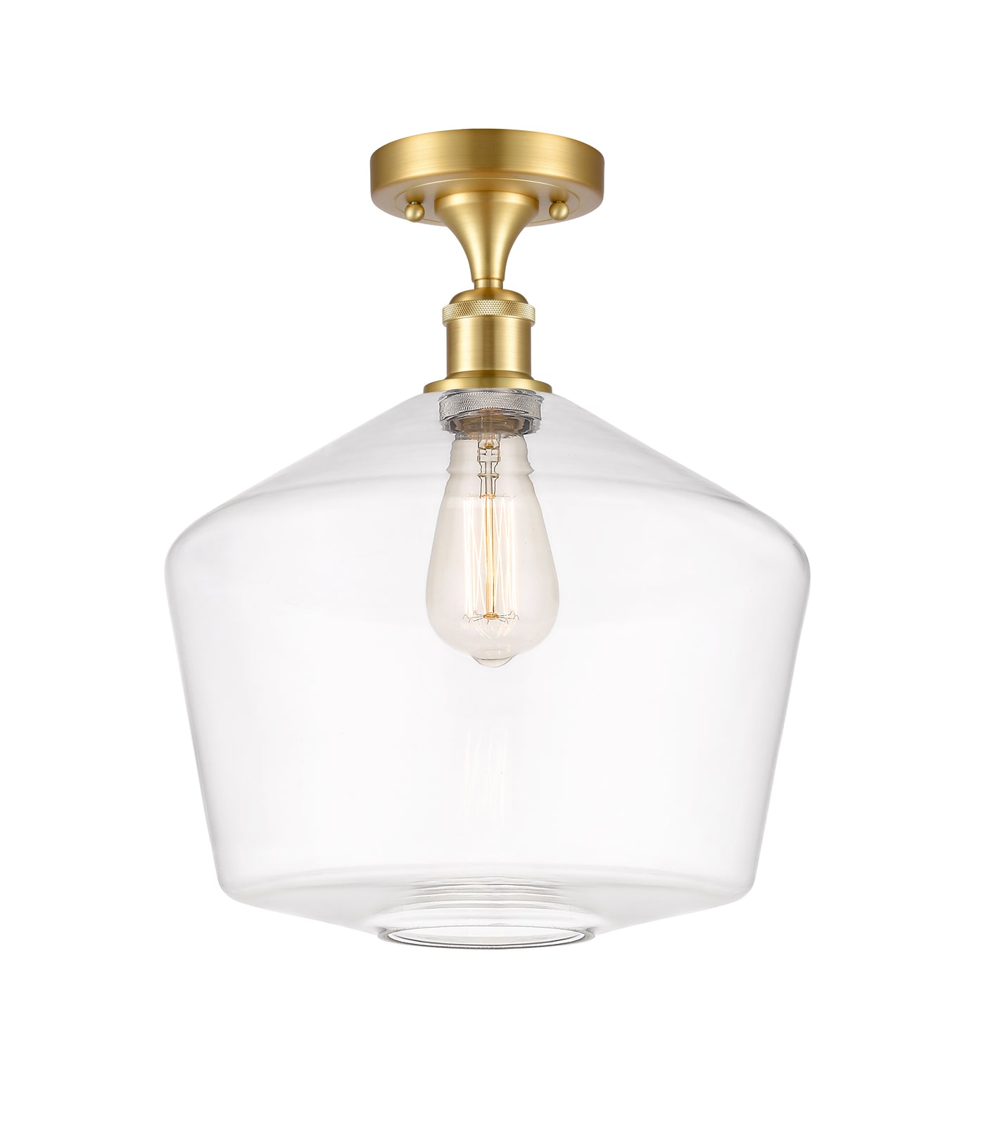 Edison Semi-Flush Mount Brushed Nickel