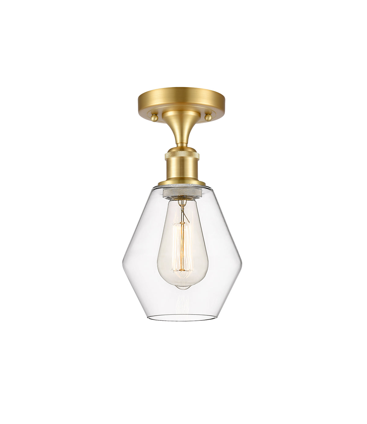 Cindyrella 6-Inch 1-Light Semi-Flush Mount 11.5-Inch High