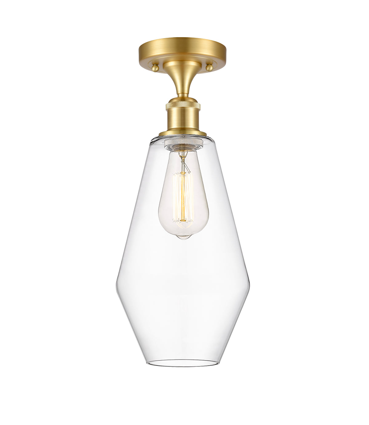 Cindyrella 7-Inch 1-Light Semi-Flush Mount 16-Inch High
