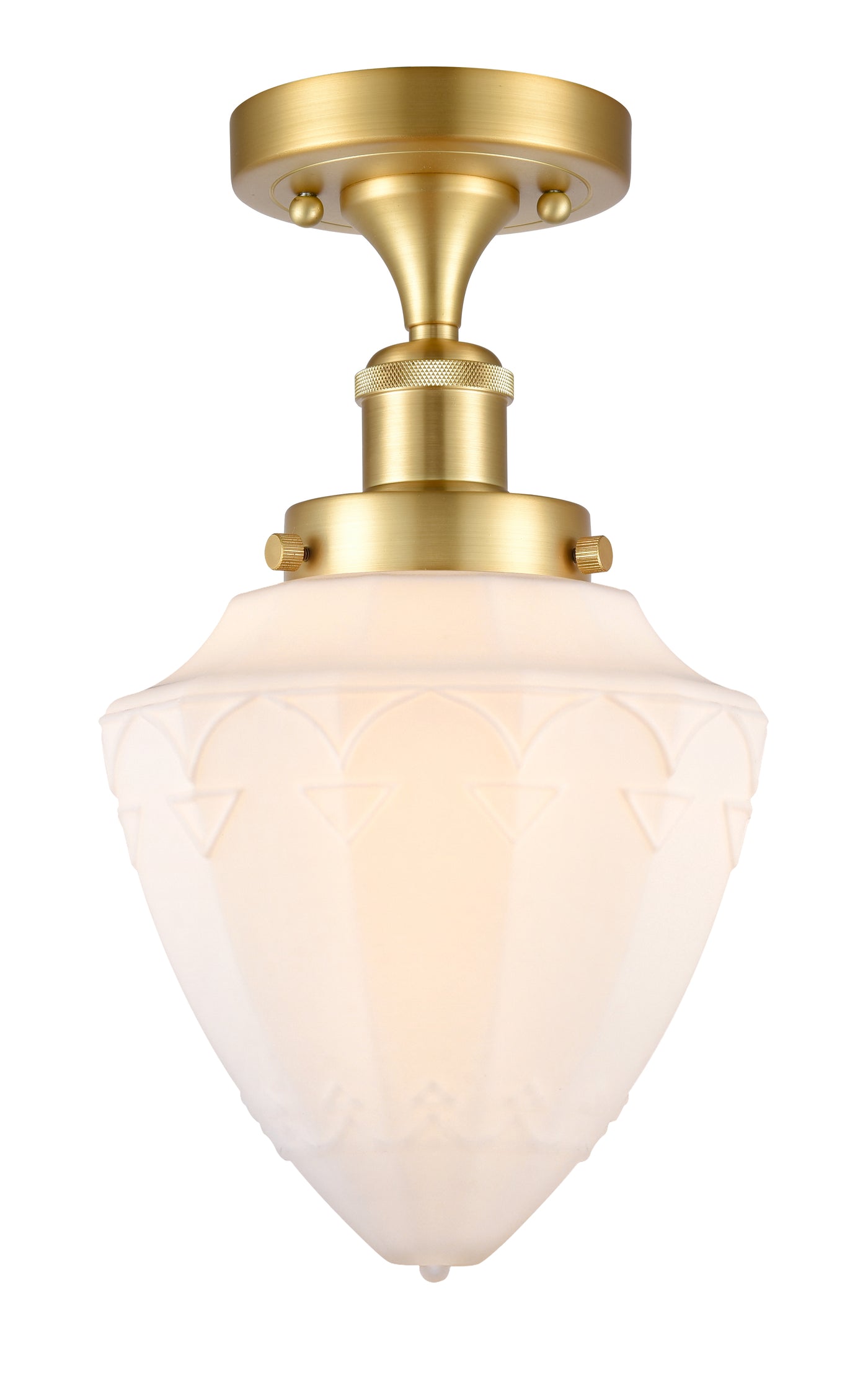 Edison Semi-Flush Mount Brushed Nickel