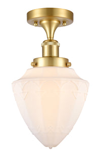 Edison Semi-Flush Mount Brushed Nickel