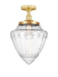 Edison Semi-Flush Mount Brushed Satin Nickel