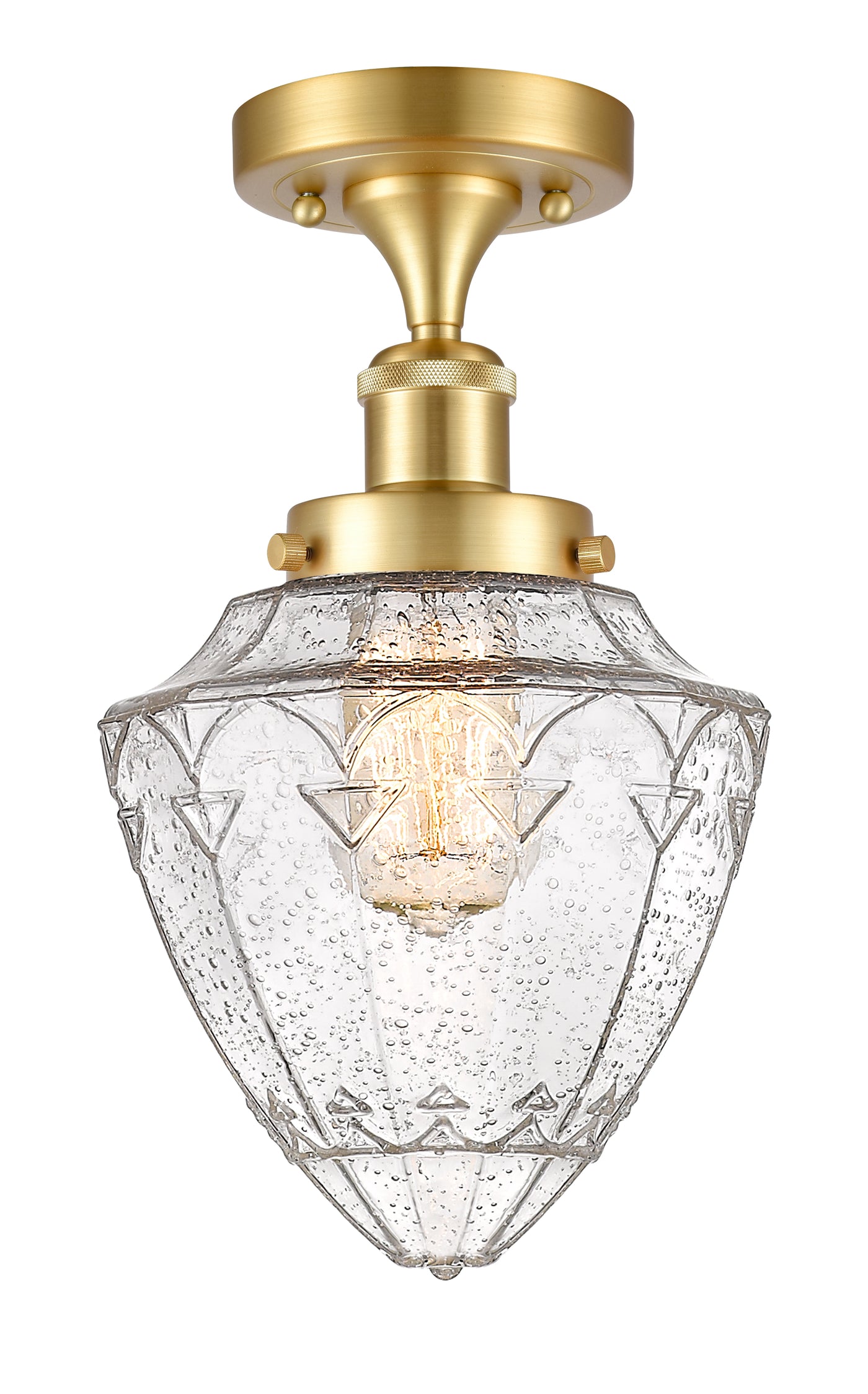 Edison Semi-Flush Mount Brushed Nickel