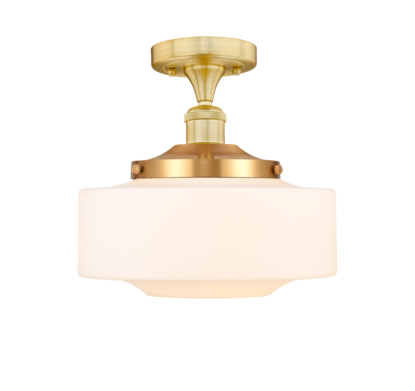 Edison Semi-Flush Mount Brushed Satin Nickel