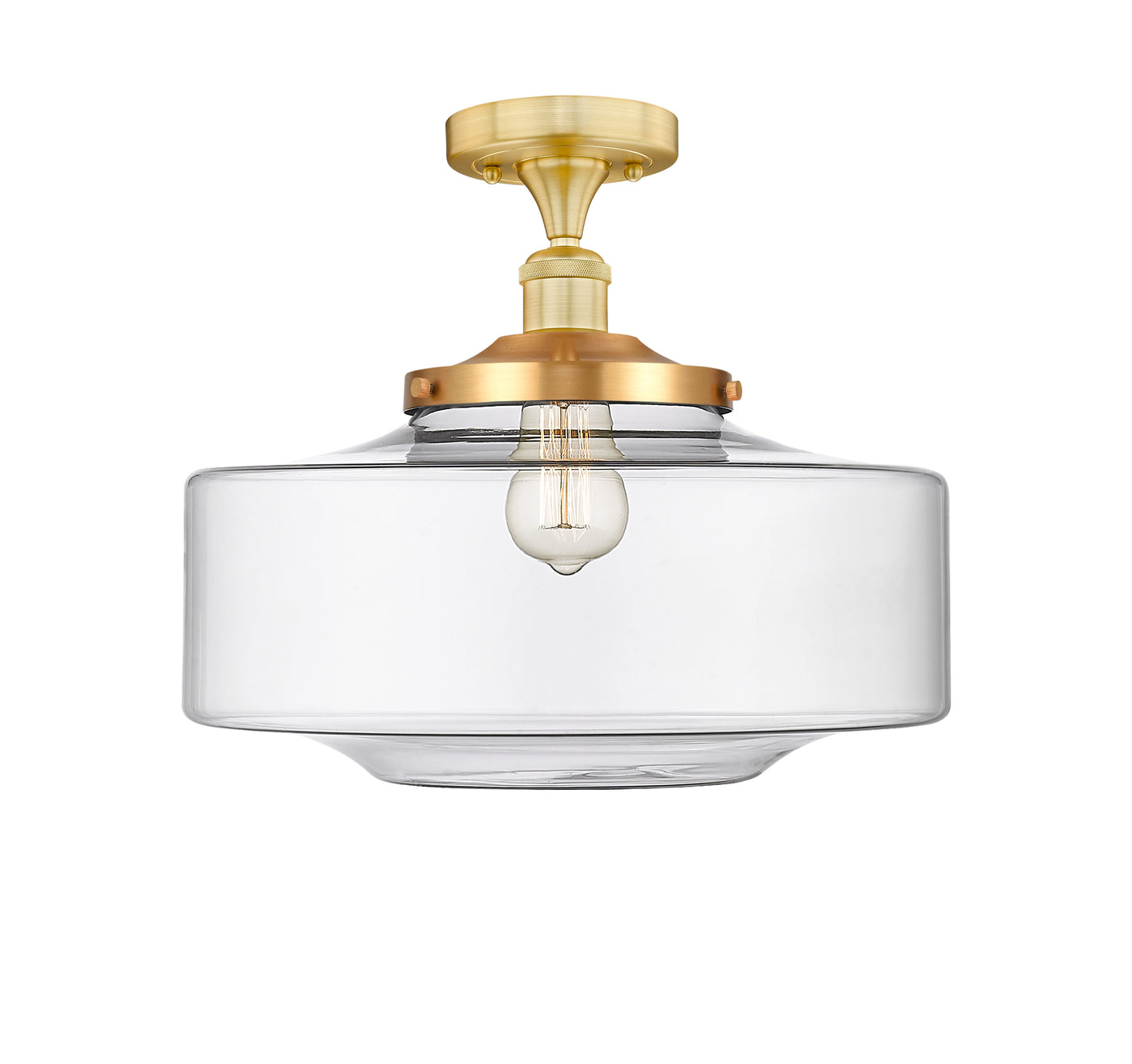 Edison Semi-Flush Mount Brushed Nickel