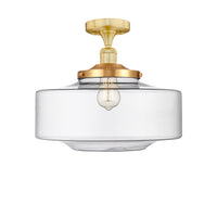 Edison Semi-Flush Mount Brushed Nickel