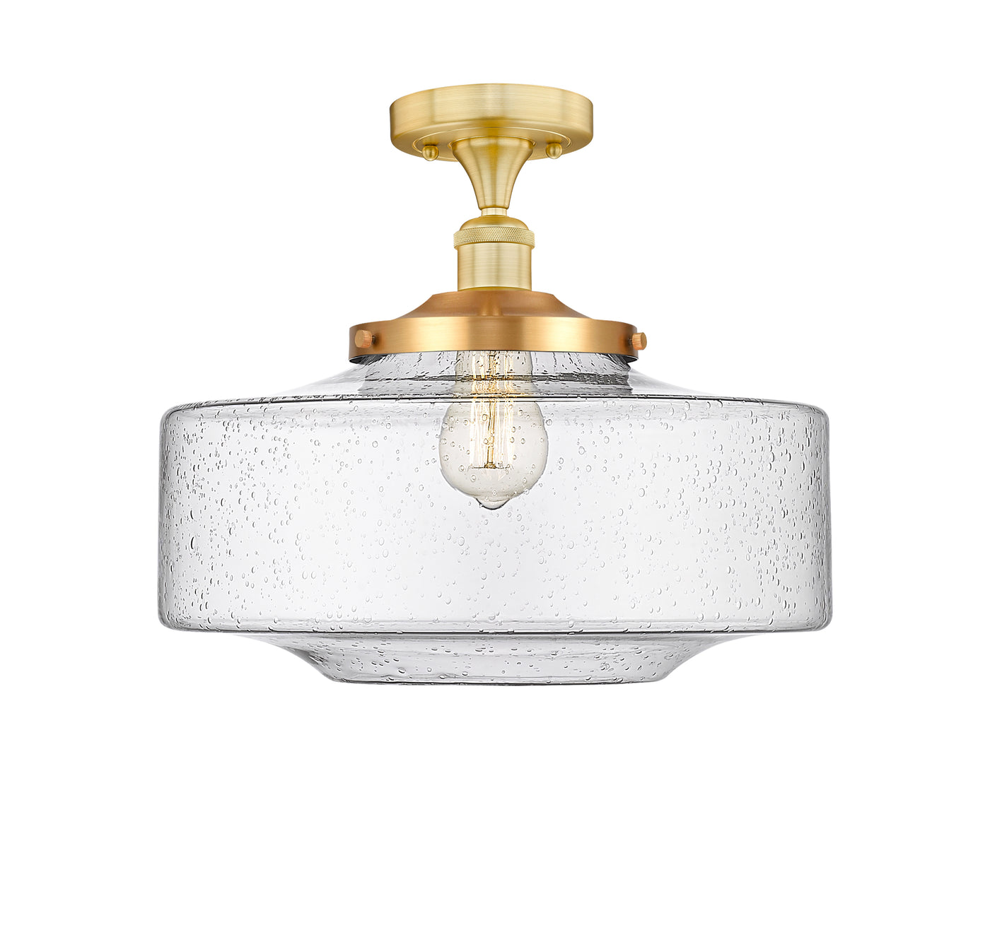Edison Semi-Flush Mount Brushed Nickel
