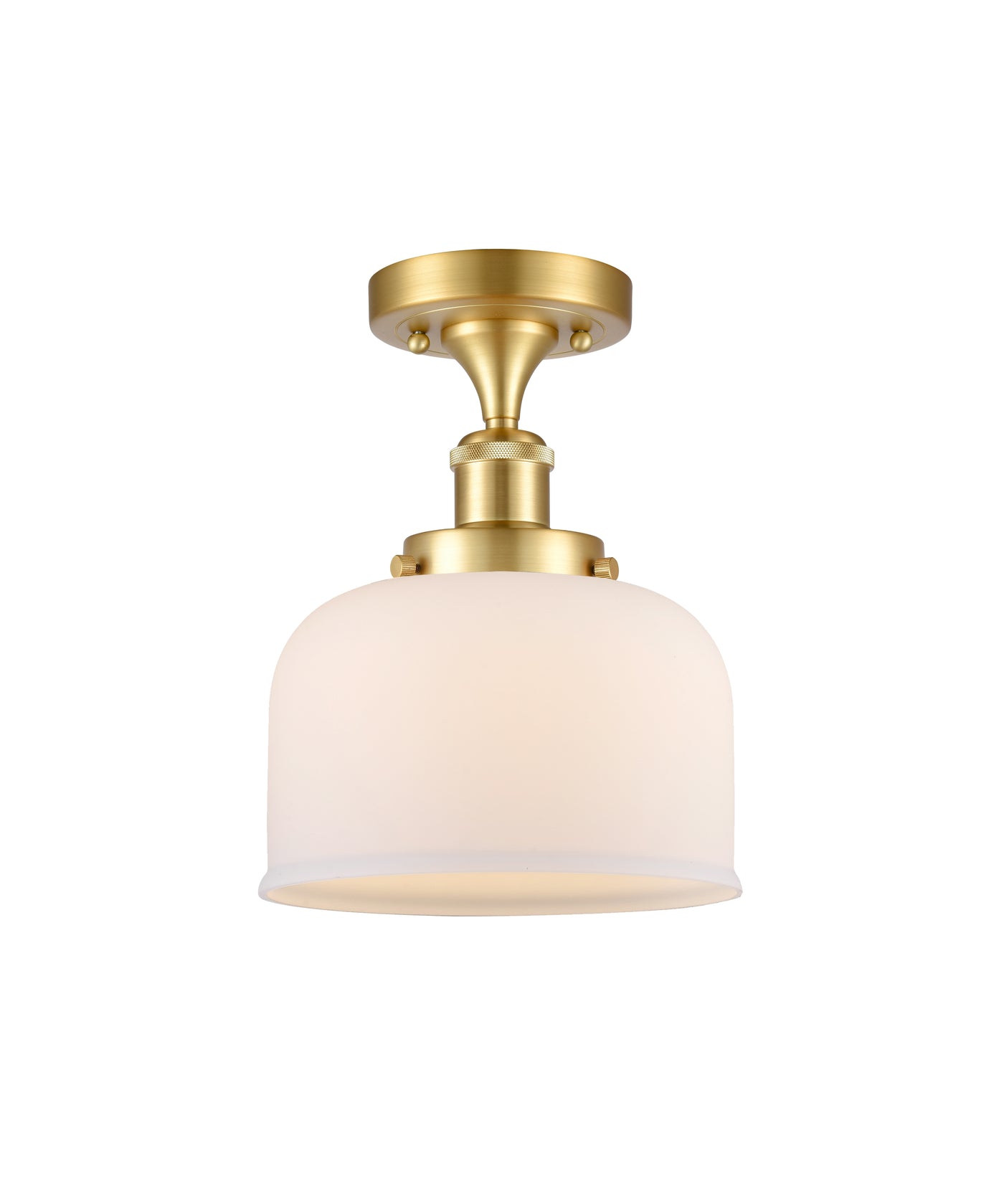 Edison Semi-Flush Mount Brushed Nickel Finish