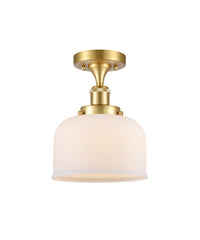 Edison Semi-Flush Mount Brushed Nickel Finish