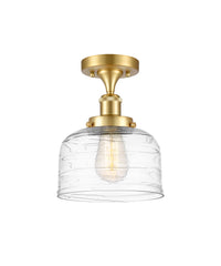 Edison Semi-Flush Mount Brushed Satin Nickel