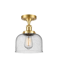 Edison Semi-Flush Mount Brushed Nickel Finish