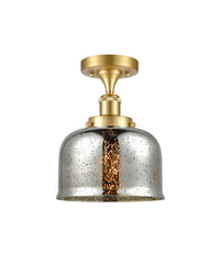 Edison Semi-Flush Mount Brushed Nickel Finish