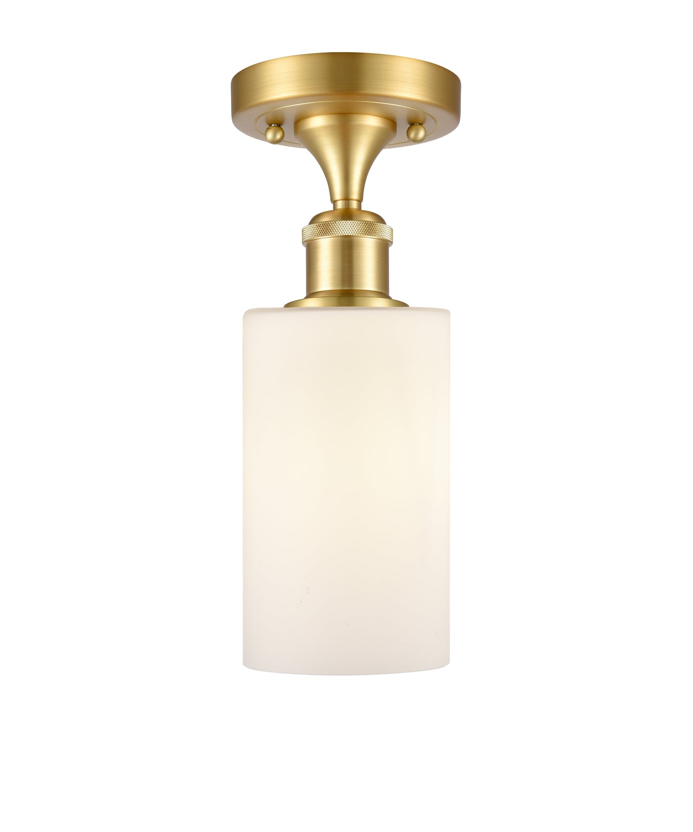 Edison Semi-Flush Mount Brushed Satin Nickel