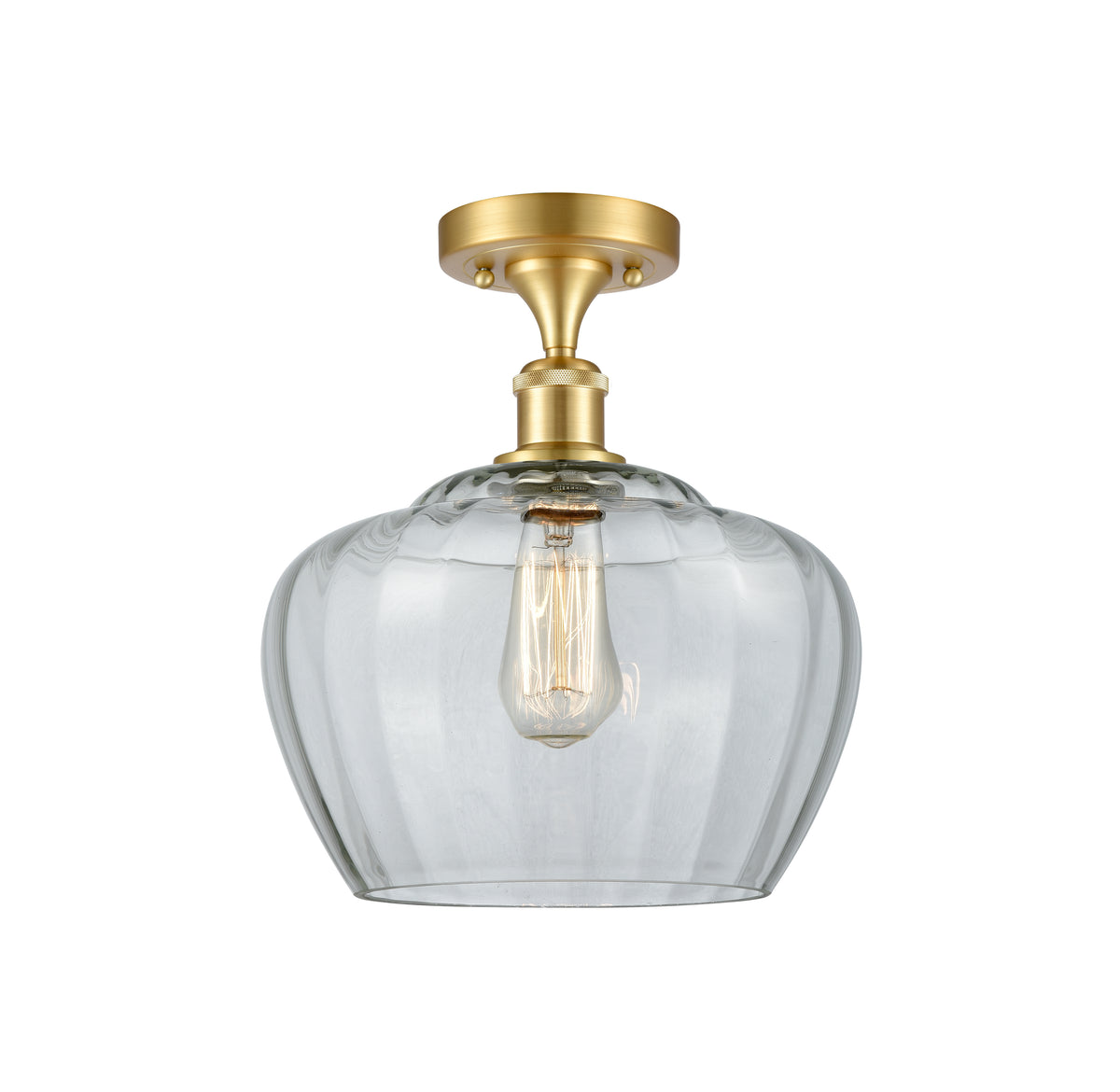 Fenton 11-Inch 1-Light Semi-Flush Mount 12.75-Inch High