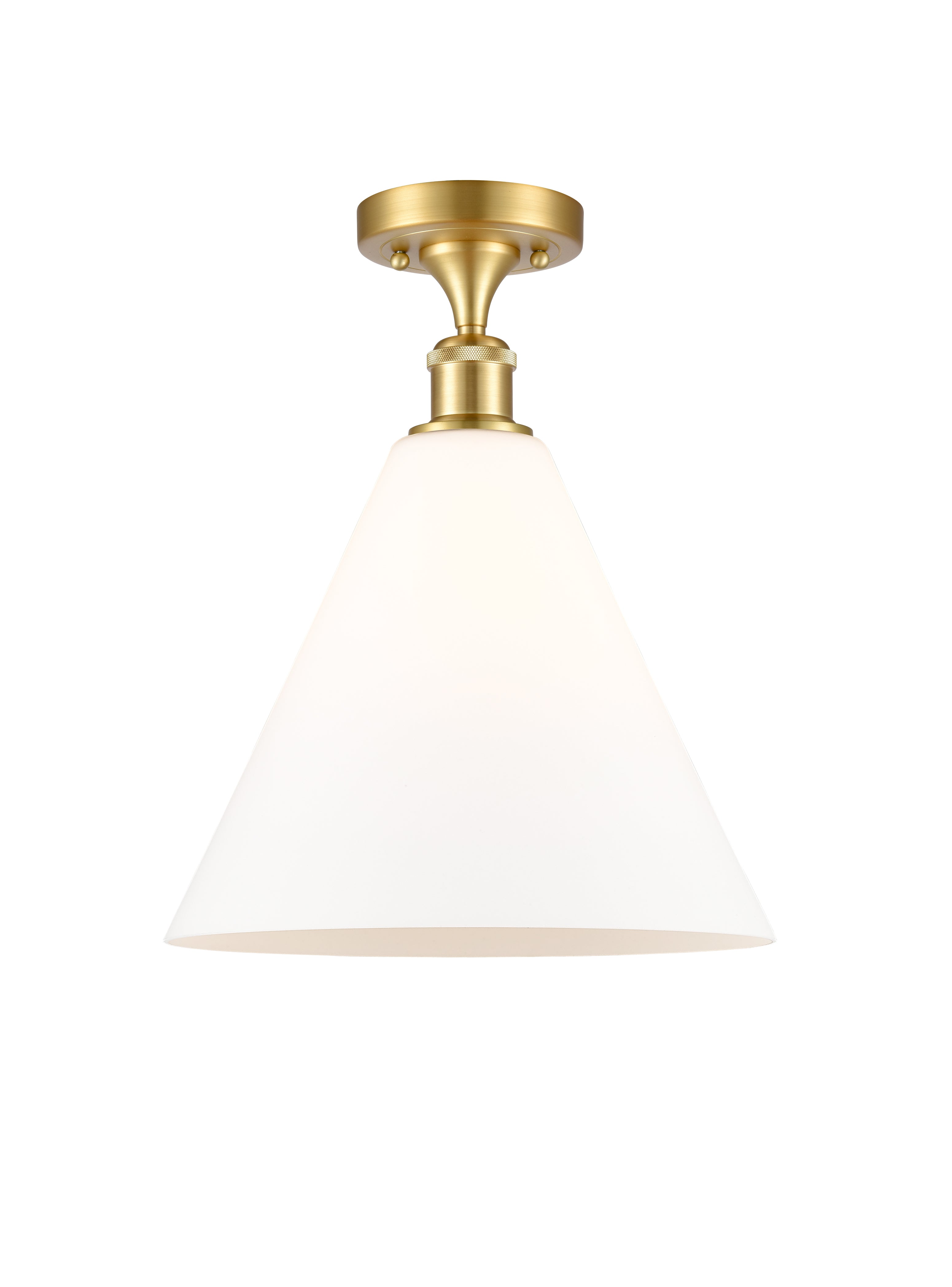 Edison Semi-Flush Mount Brushed Nickel