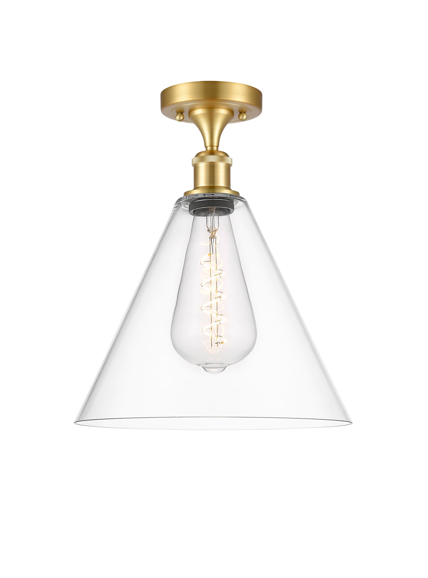 Edison Semi-Flush Mount Brushed Nickel