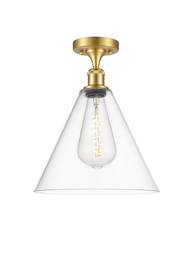 Edison Semi-Flush Mount Brushed Nickel