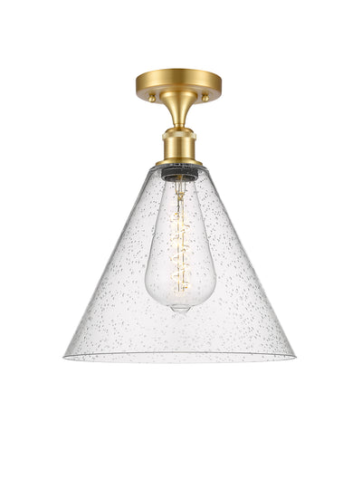 Edison Semi-Flush Mount Brushed Nickel