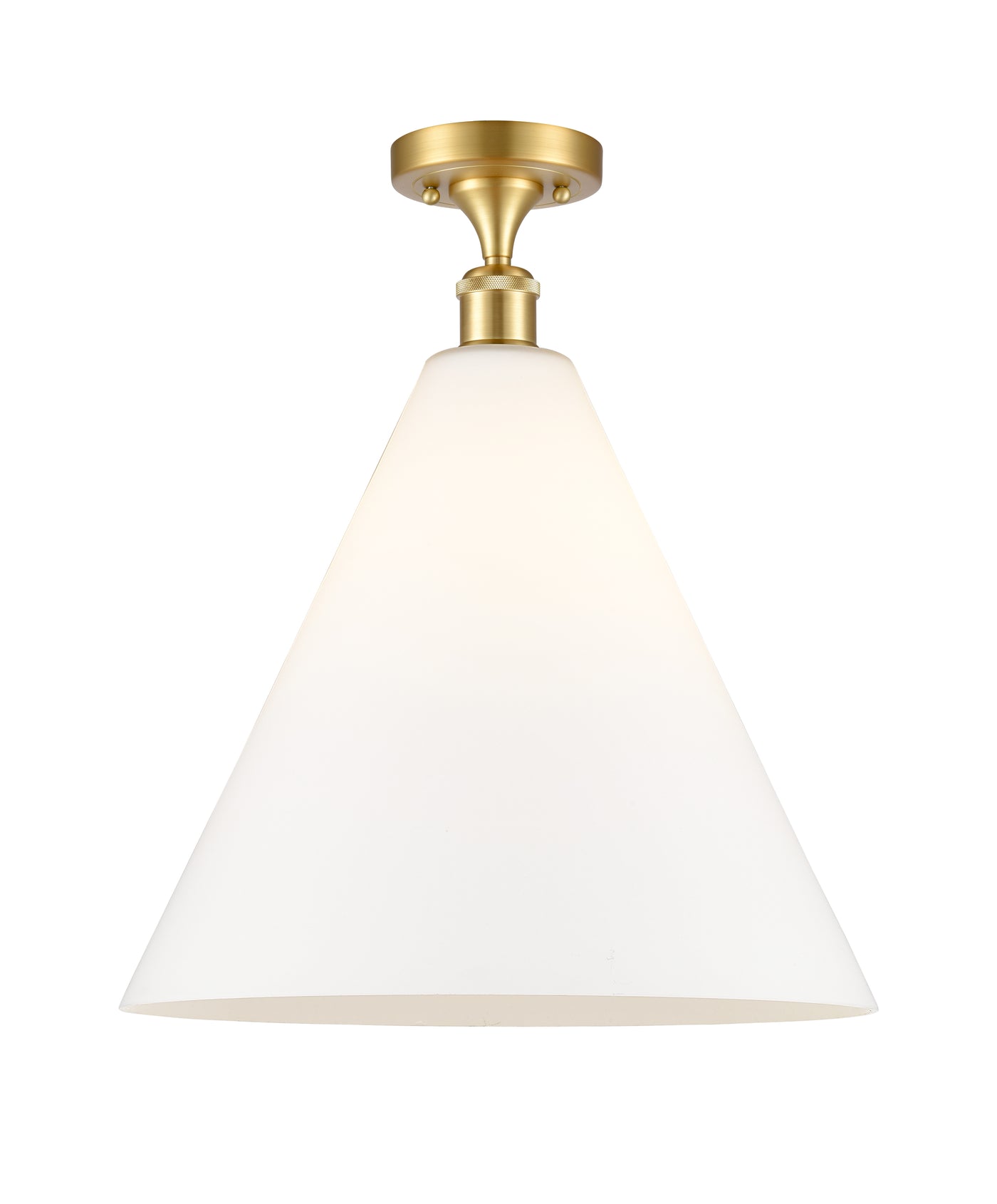 Edison Semi-Flush Mount Brushed Satin Nickel