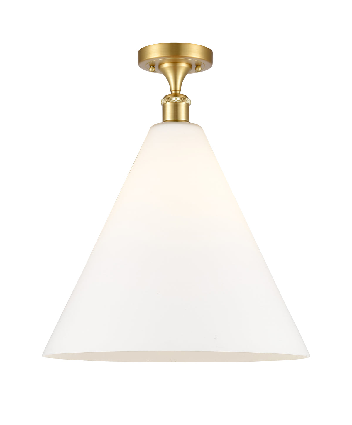 Berkshire Glass 16-Inch 1-Light Semi-Flush Mount 19-Inch High