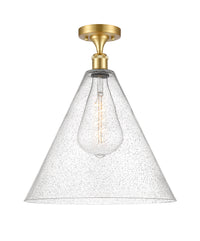 Edison Semi-Flush Mount Brushed Satin Nickel