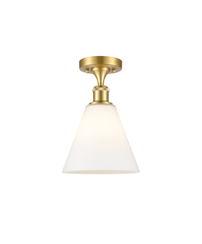 Berkshire Glass 8-Inch 1-Light Semi-Flush Mount 12-Inch High