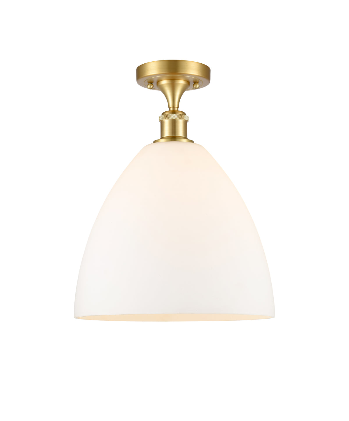 Bristol 12-Inch 1-Light Semi-Flush Mount Dome Shade 15-Inch High