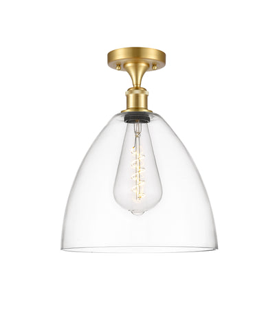 Bristol 12-Inch 1-Light Semi-Flush Mount Dome Shade 15-Inch High