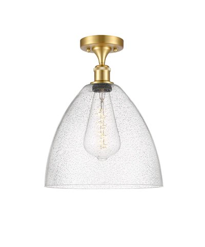 Bristol 12-Inch 1-Light Semi-Flush Mount Dome Shade 15-Inch High