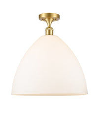 Edison Semi-Flush Mount Brushed Satin Nickel