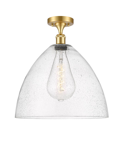Bristol 16-Inch 1-Light Semi-Flush Mount Dome Shade 17.375-Inch High