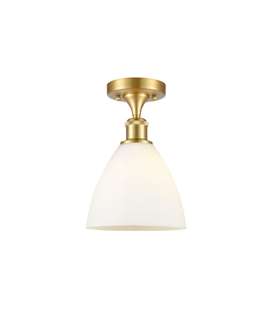 Bristol 8-Inch 1-Light Semi-Flush Mount Dome Shade 11.5-Inch High
