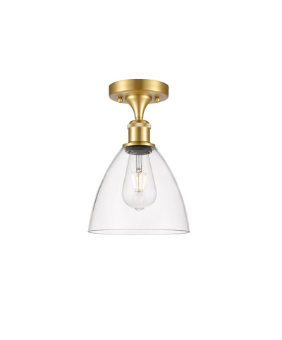 Bristol 8-Inch 1-Light Semi-Flush Mount Dome Shade 11.5-Inch High