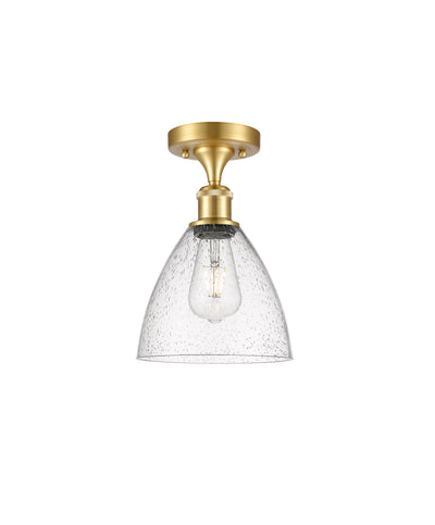 Bristol 8-Inch 1-Light Semi-Flush Mount Dome Shade 11.5-Inch High