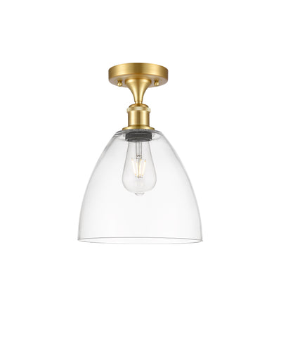 Bristol 9-Inch 1-Light Semi-Flush Mount Dome Shade 13.125-Inch High