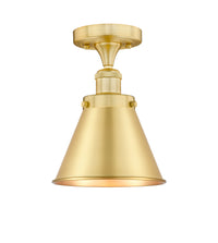 Edison Semi-Flush Mount Solid Brass Steel