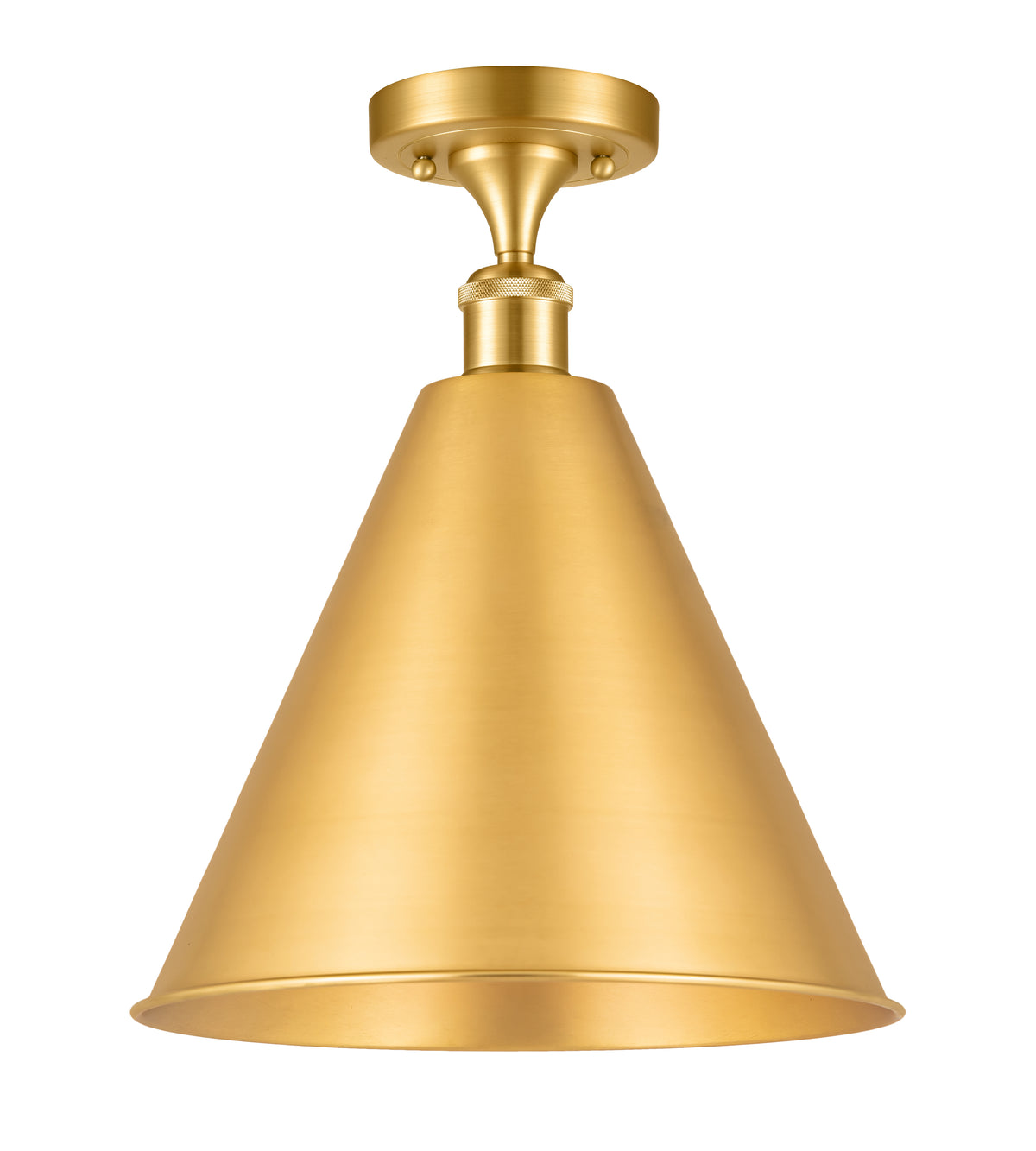 Berkshire Metal 16-Inch 1-Light Semi-Flush Mount 19-Inch High