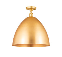 Edison Semi-Flush Mount Brushed Satin Nickel