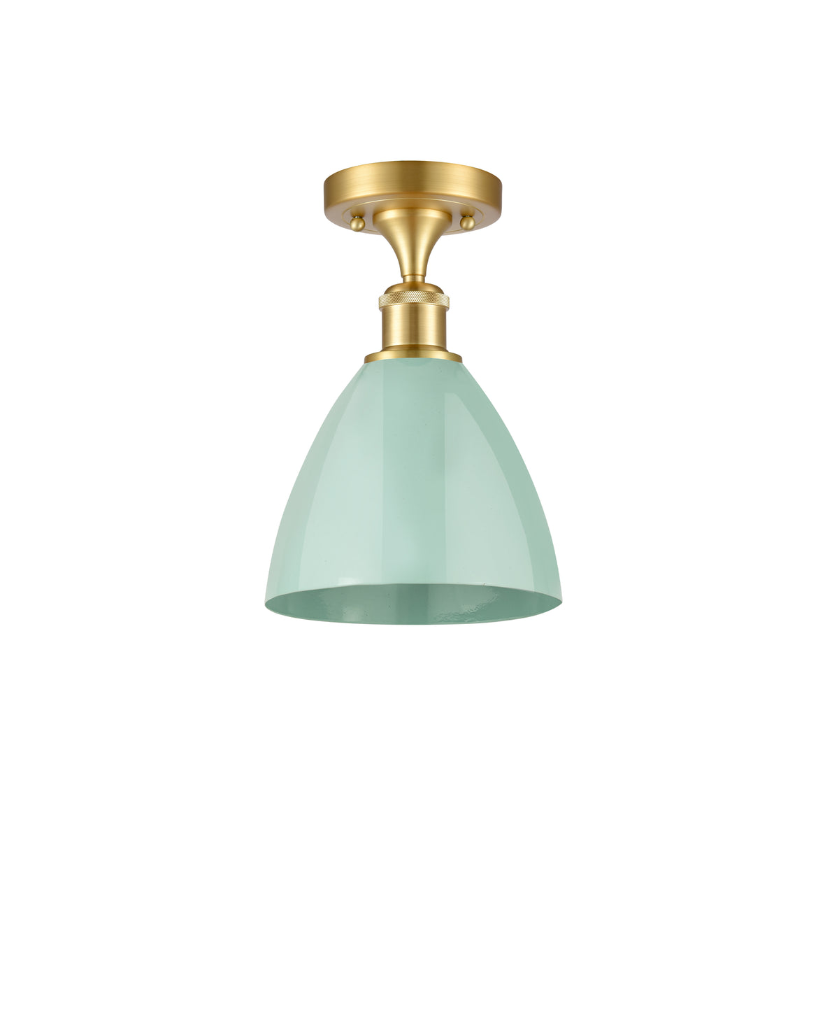 Plymouth 8-Inch 1-Light Semi-Flush Mount Dome Shade