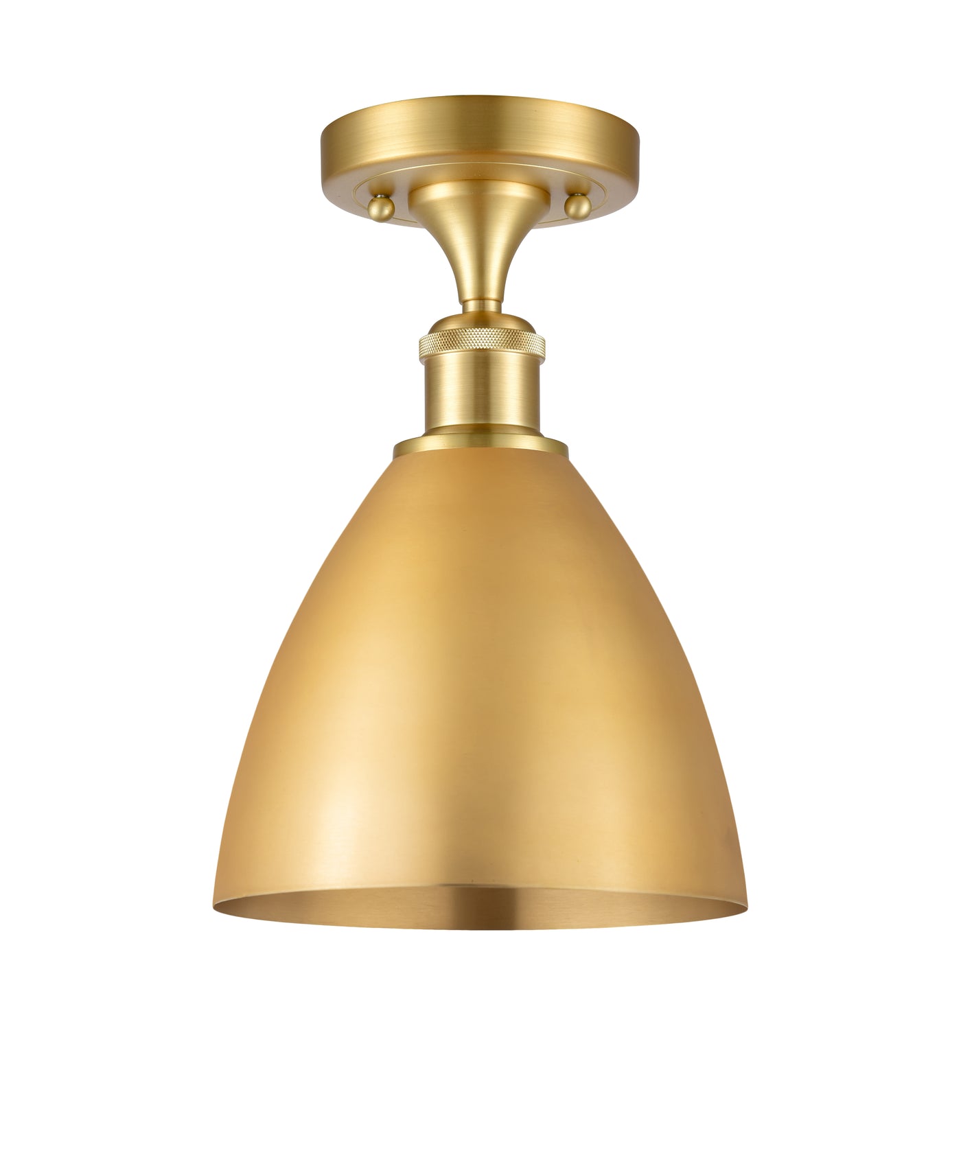 Edison Semi-Flush Mount Brushed Satin Nickel