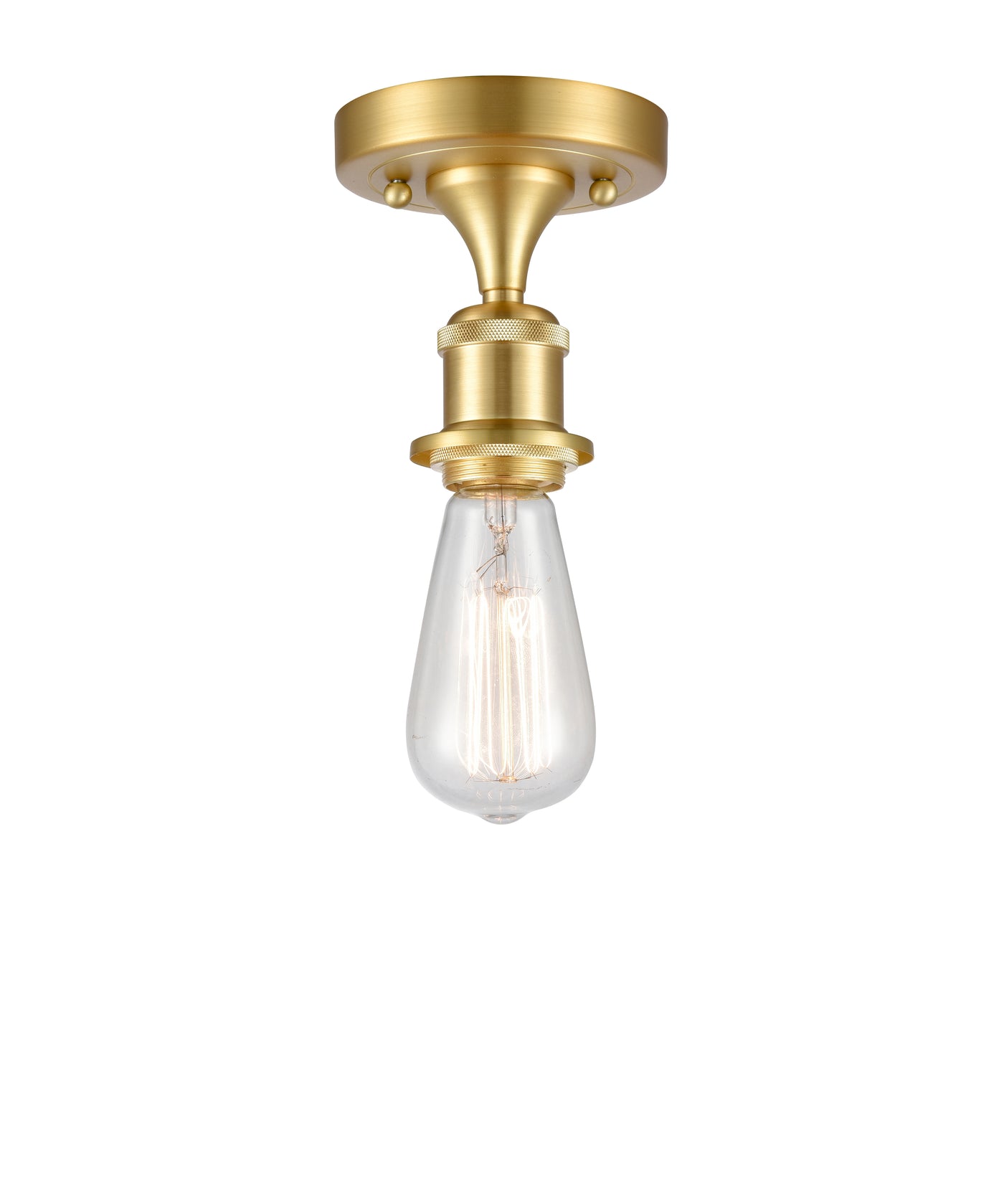 Edison Semi-Flush Mount Polished Nickel