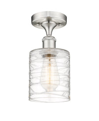 Edison Semi-Flush Mount Satin Nickel