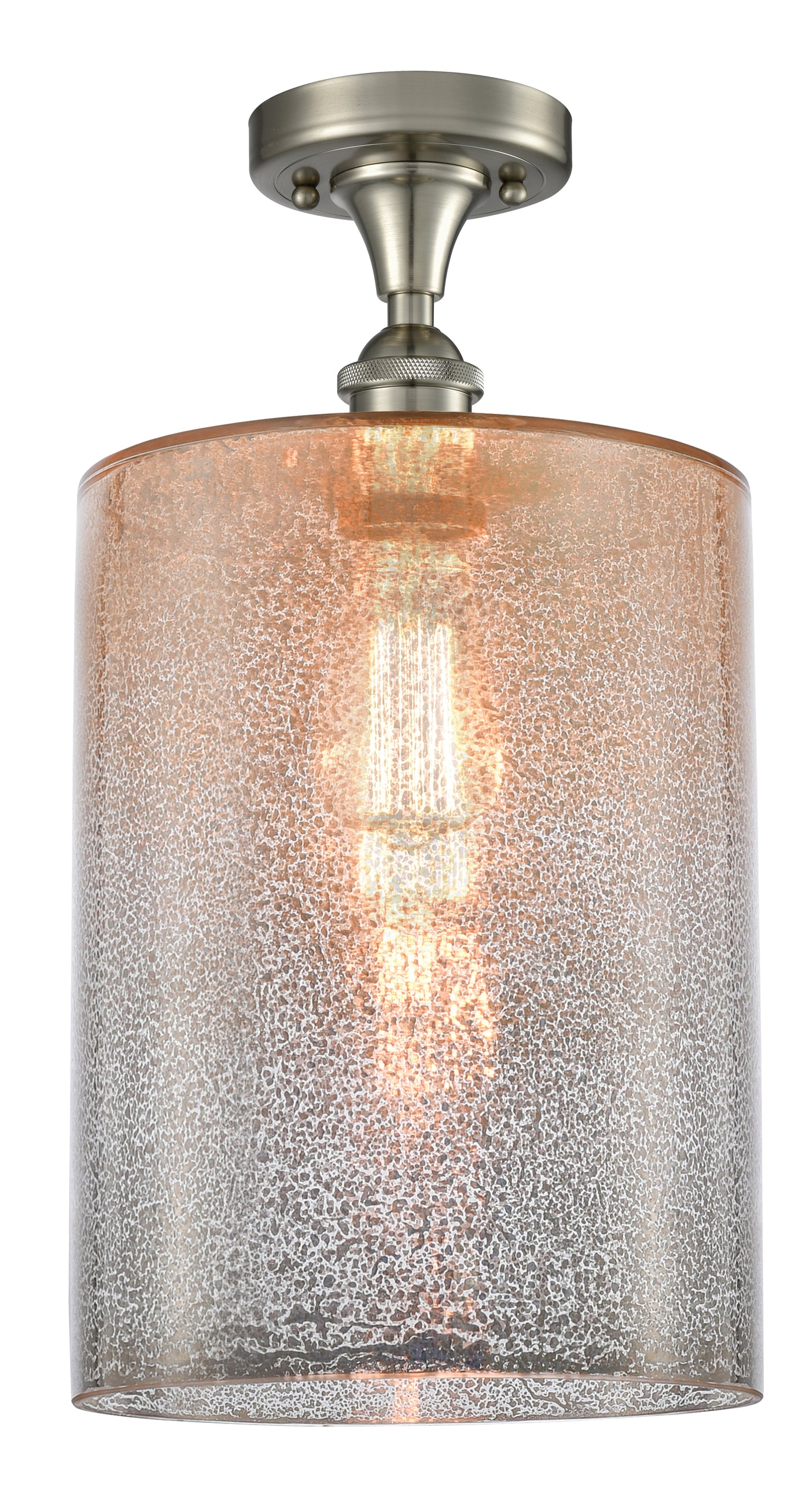 Edison Semi-Flush Mount Brushed Satin Nickel