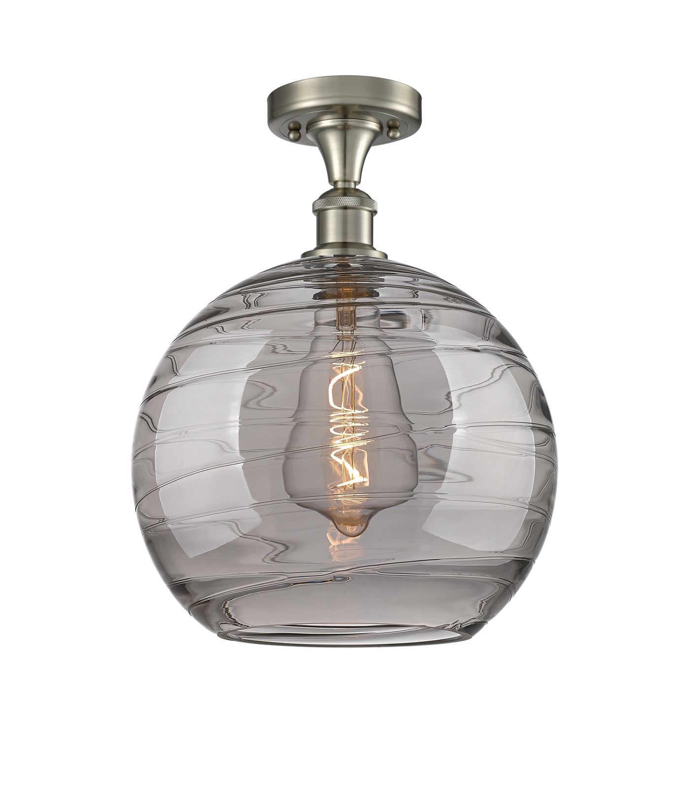 Edison Semi-Flush Mount Brushed Satin Nickel
